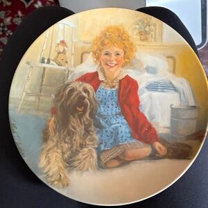 Decorative Plate with Girl and Dog
